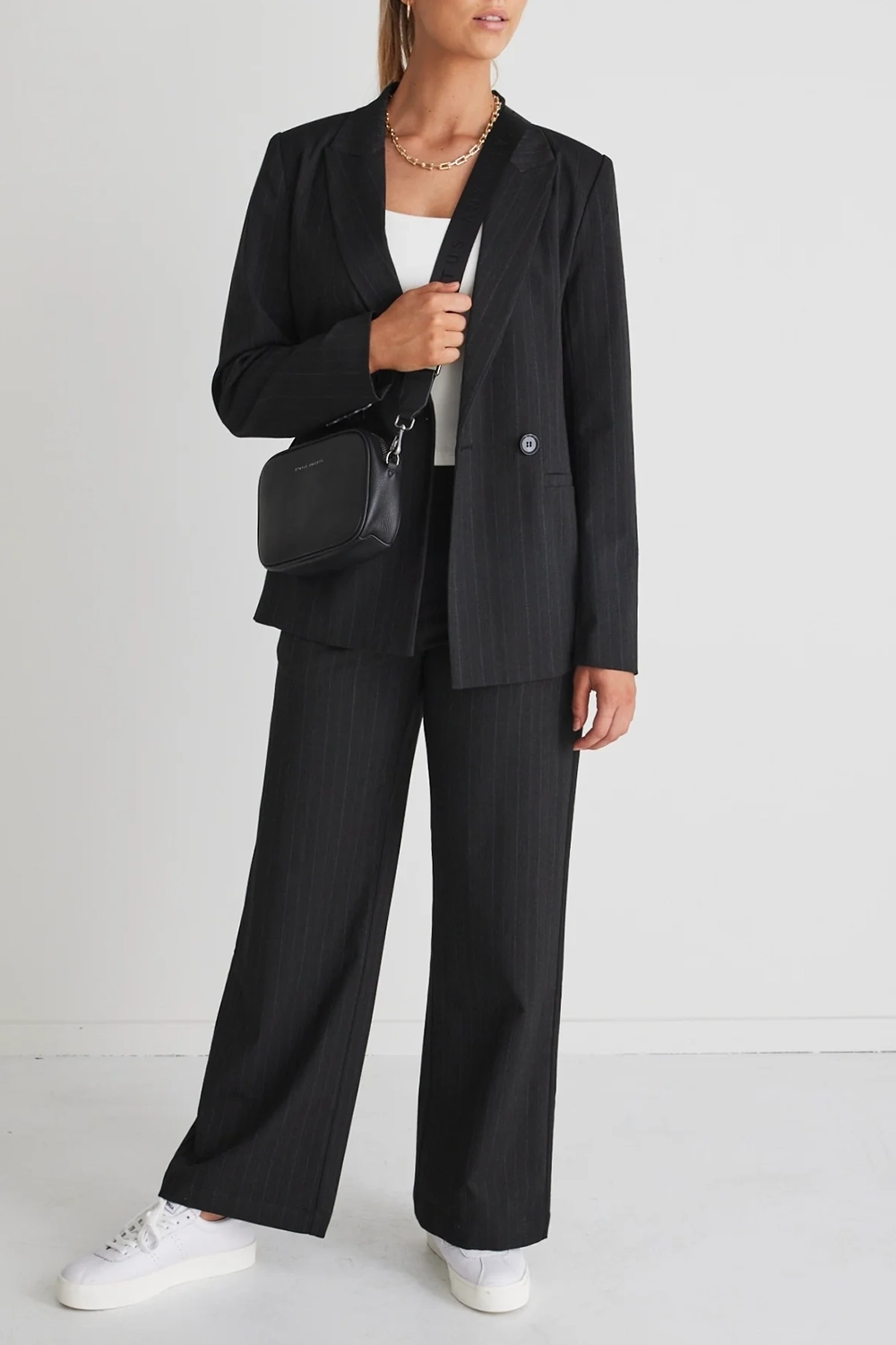 Black Structured Short - Sleeve Blazer