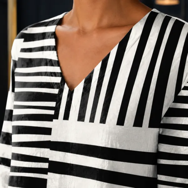 V-Neck Relaxed Blouse