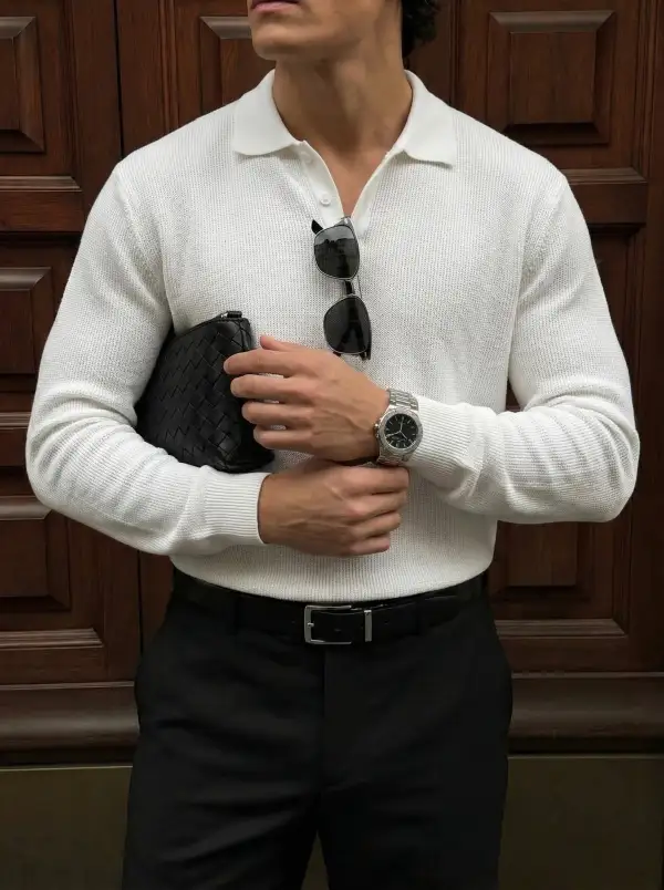 Everyday Knit Polo Collar Sweater