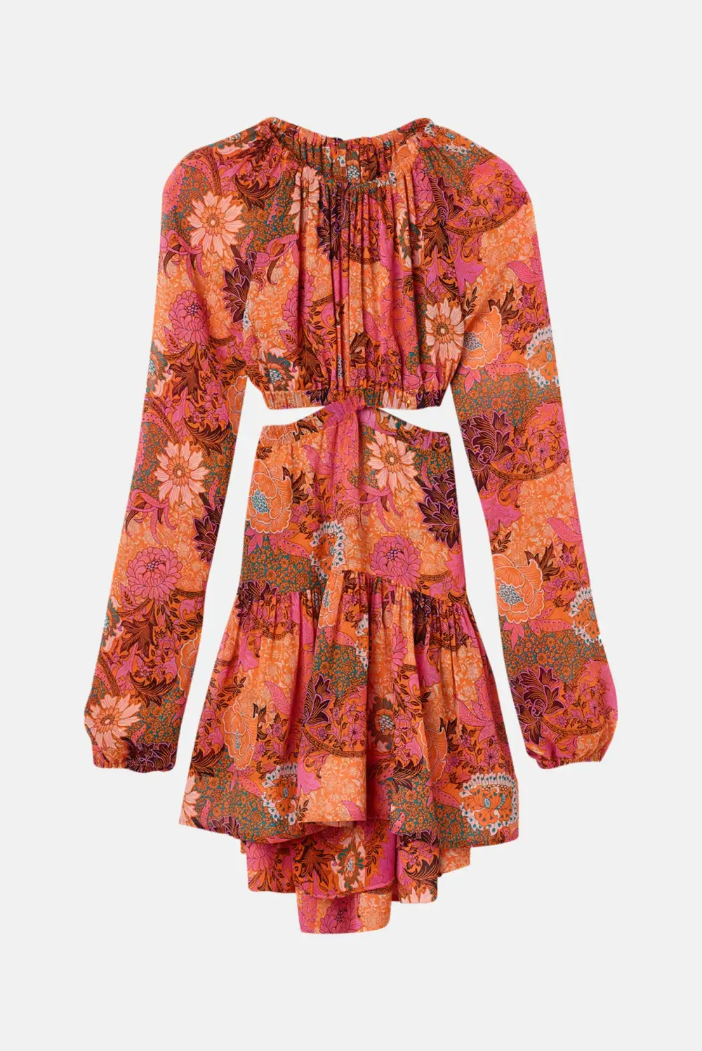 Raglan Silk Cutout Casual Dress