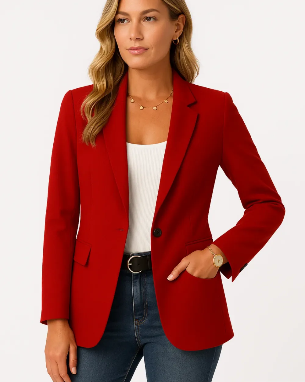 Fitted Business Casual Blazer