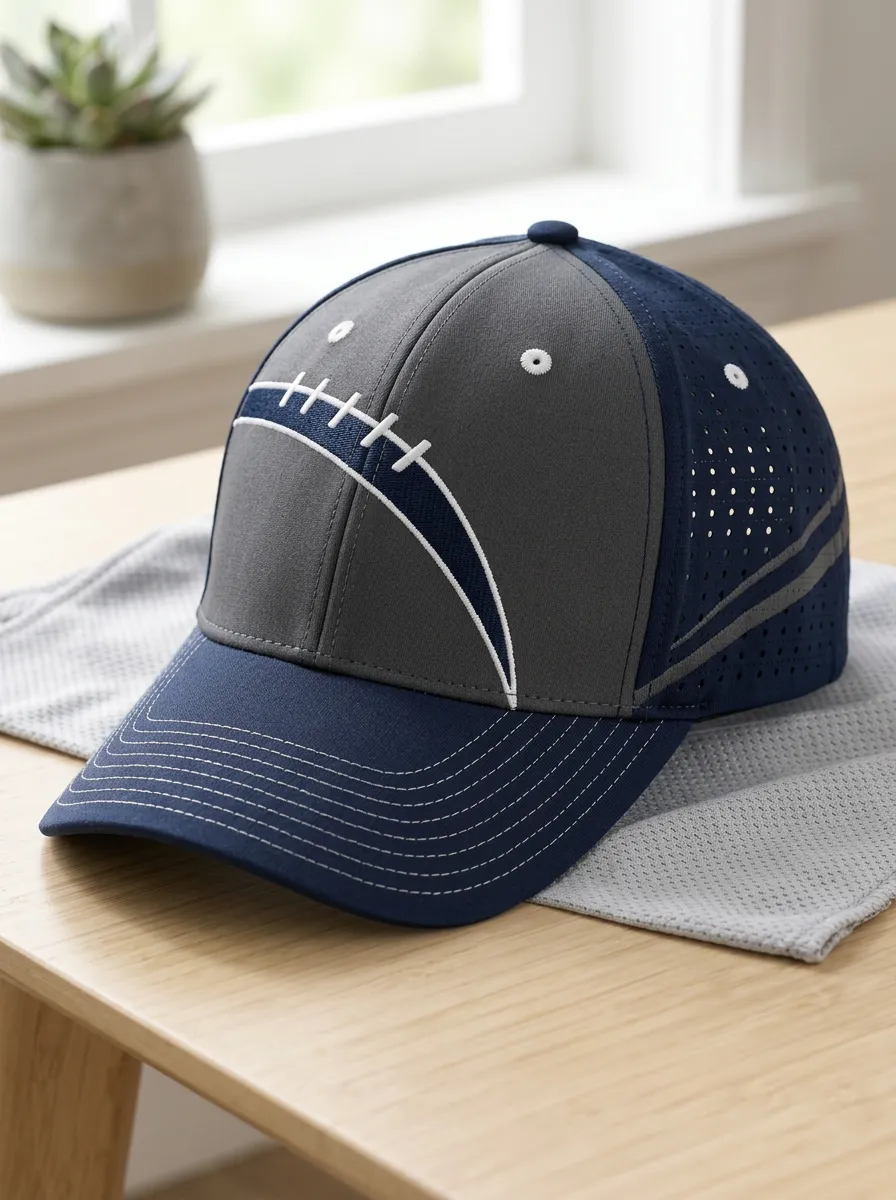 Men's American Football Fan Embroidered Stitch Printed Cap