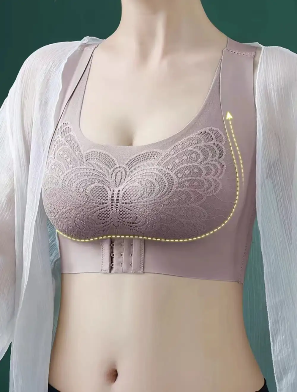 Front-Closure Wireless Push-Up Bra