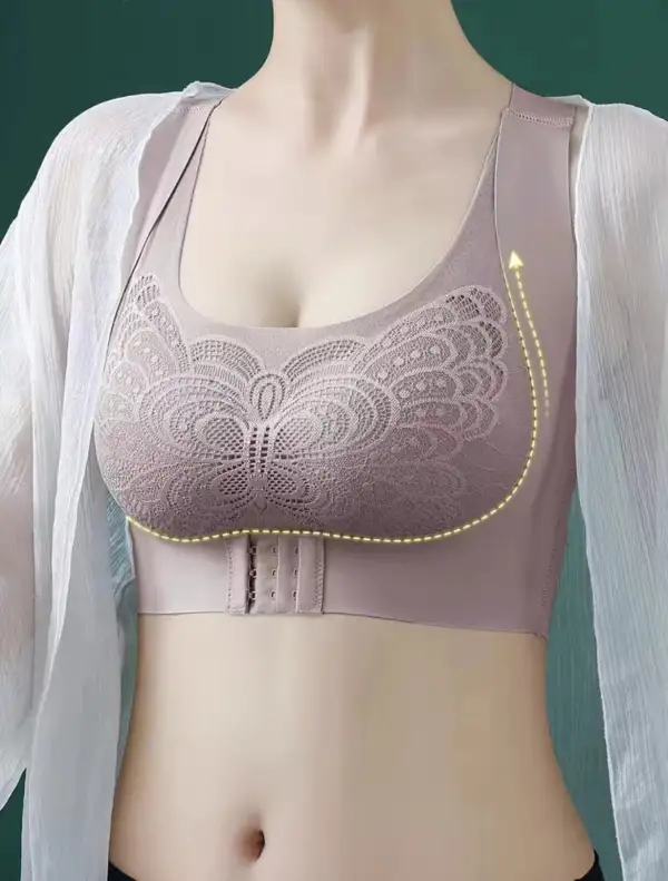 Front-Closure Wireless Push-Up Bra