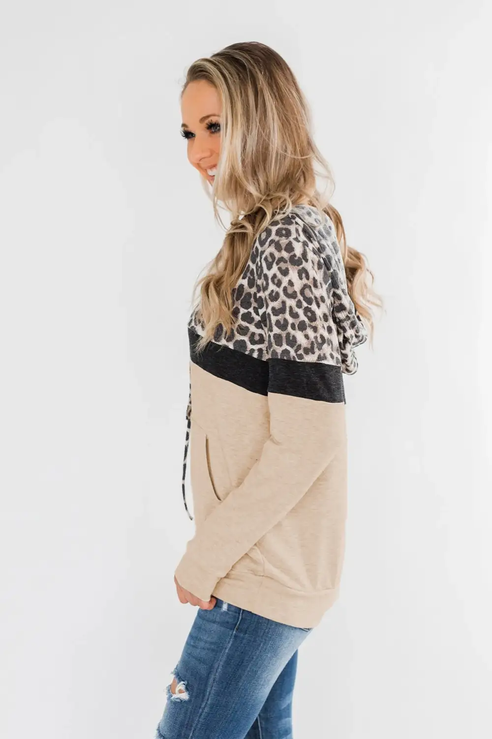 Into Jungle Color Block Hoodie