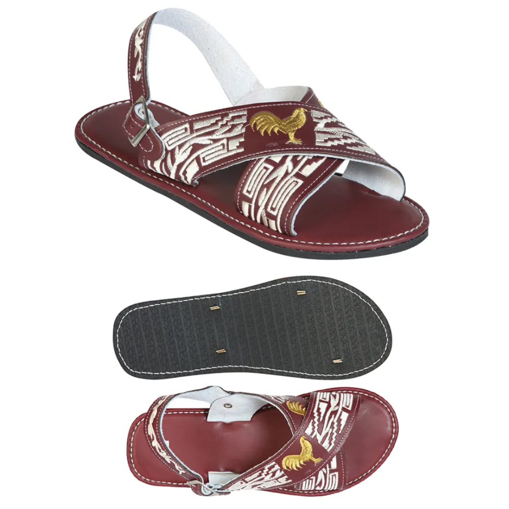 Open Side Woven Huarache Sandals