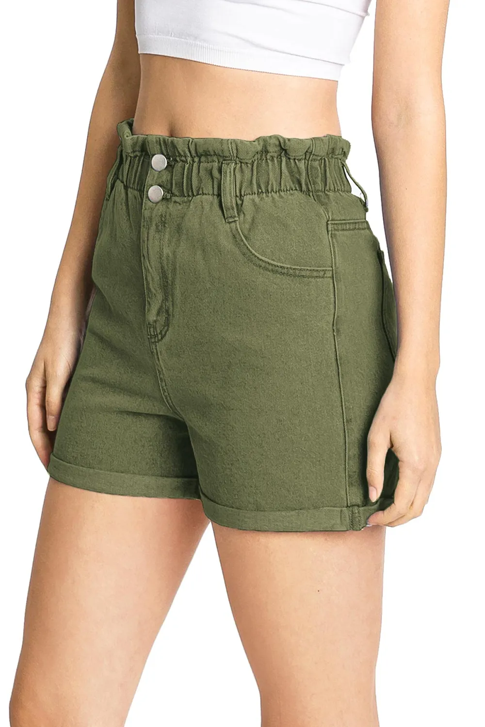 Classic Denim Paperbag Shorts