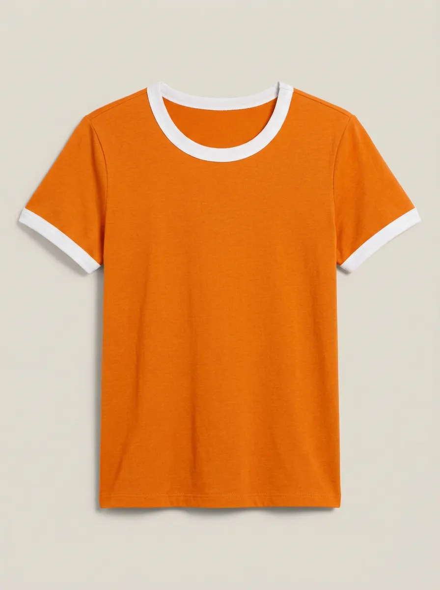 Women's Regular-Fit Crewneck Ringer T-Shirt