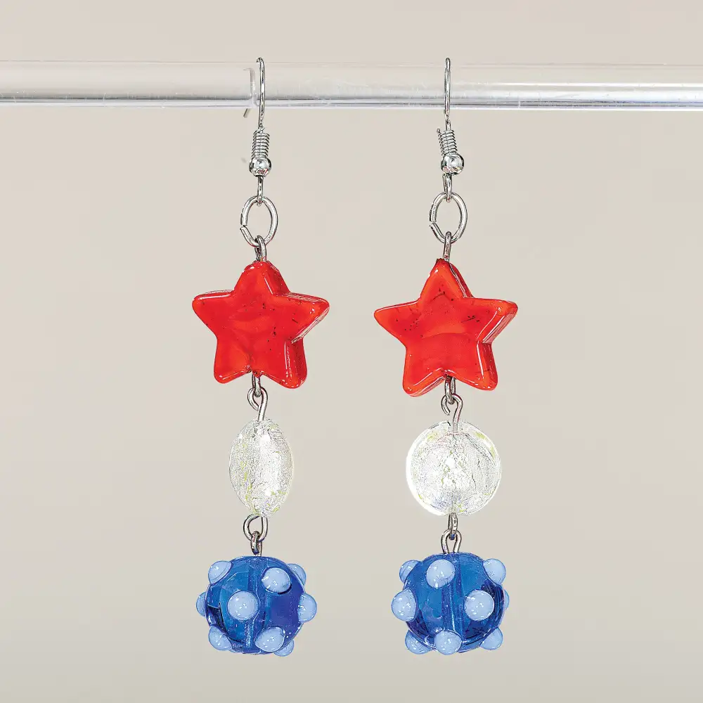 Layered Glass Drop Earrings