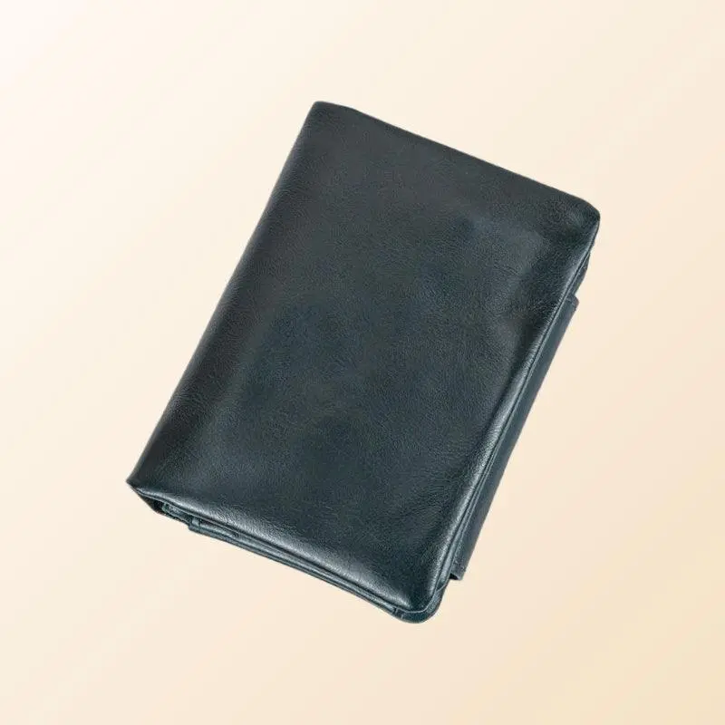 Men's Zip-Closure Leather Trifold Wallet