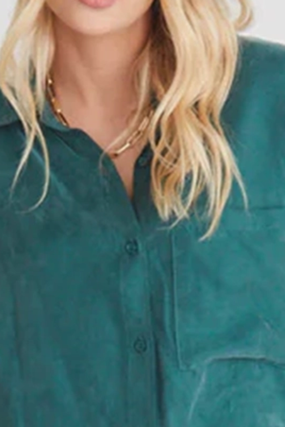 Forest Cupro Oversized Long - Sleeve Shirt