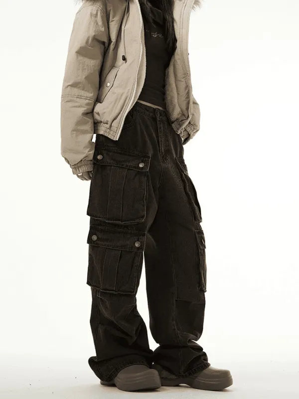 Cargo-Pocket Workwear Jeans