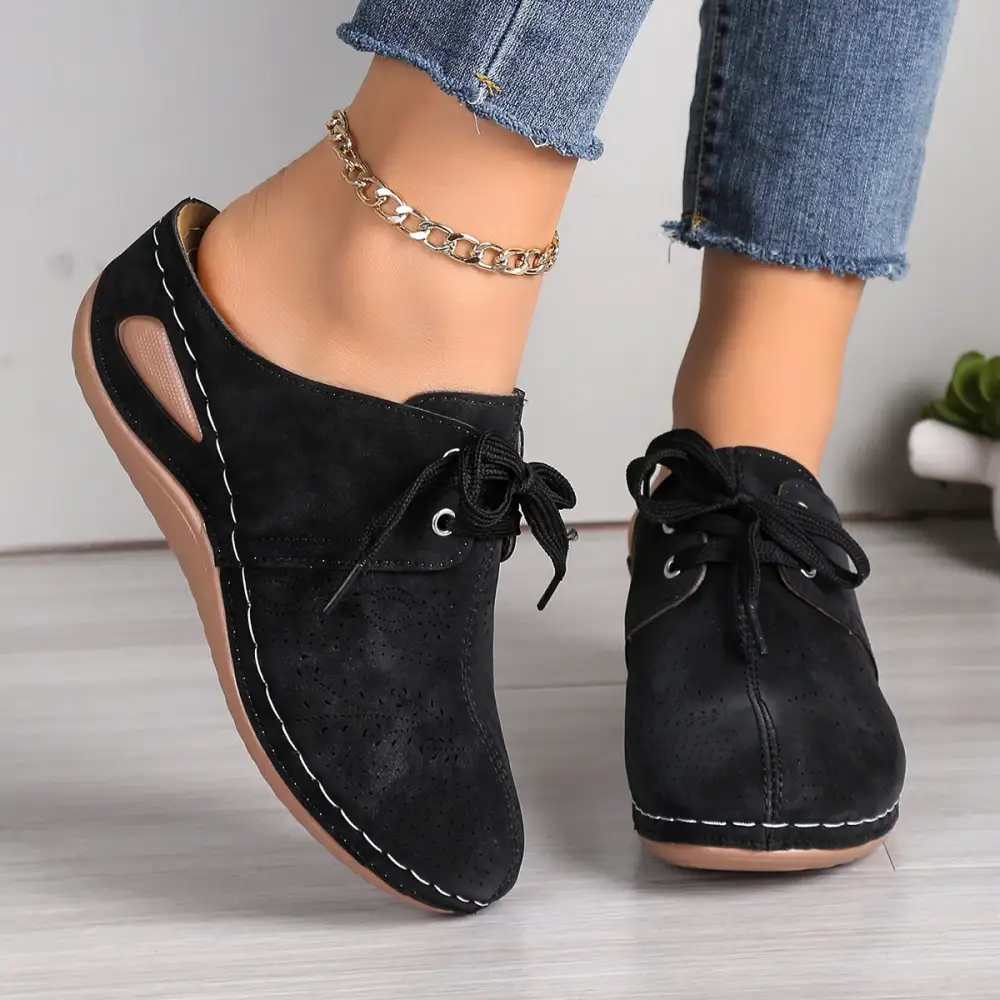 Lace Wedge Sandals
