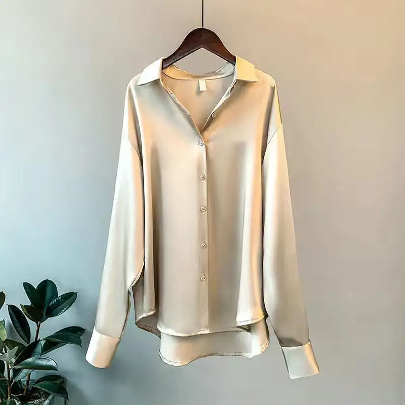 Textural Button Up Button Front Blouse