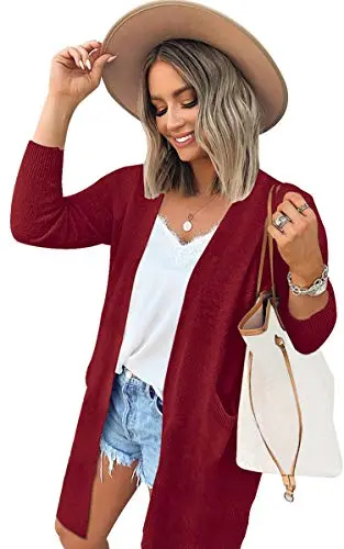 Womens Cardigan Color Block Striped Draped Kimono Cardigans Long Sleeve Open Front Casual Knit Sweaters Coat Outwear