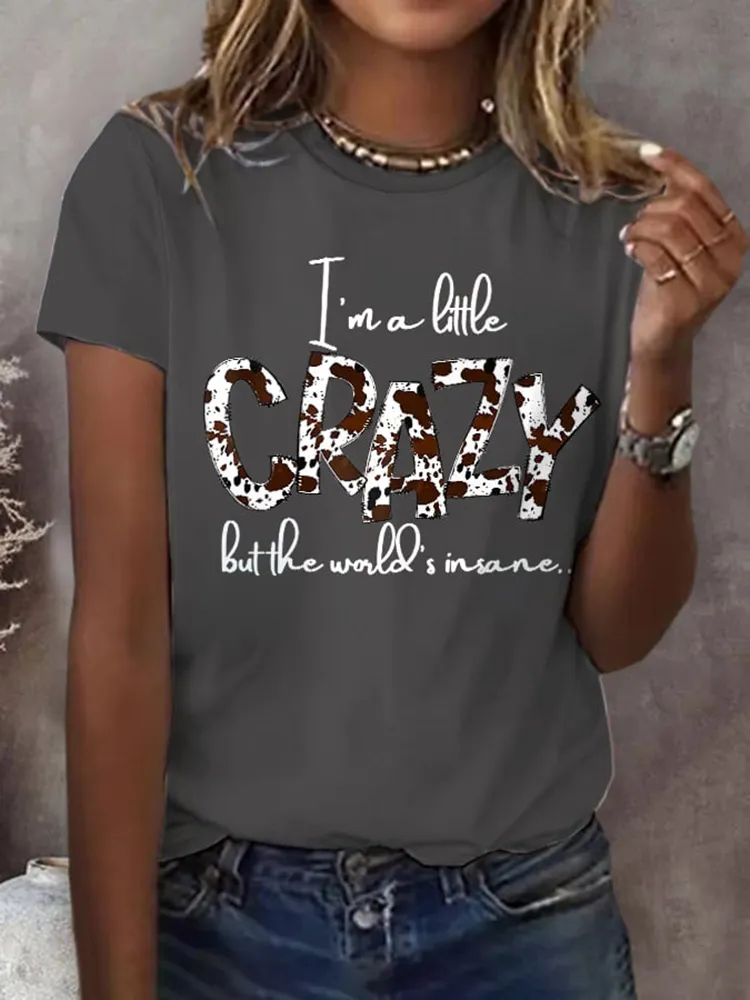 Funny Slogan Printed Short-Sleeved T-Shirts
