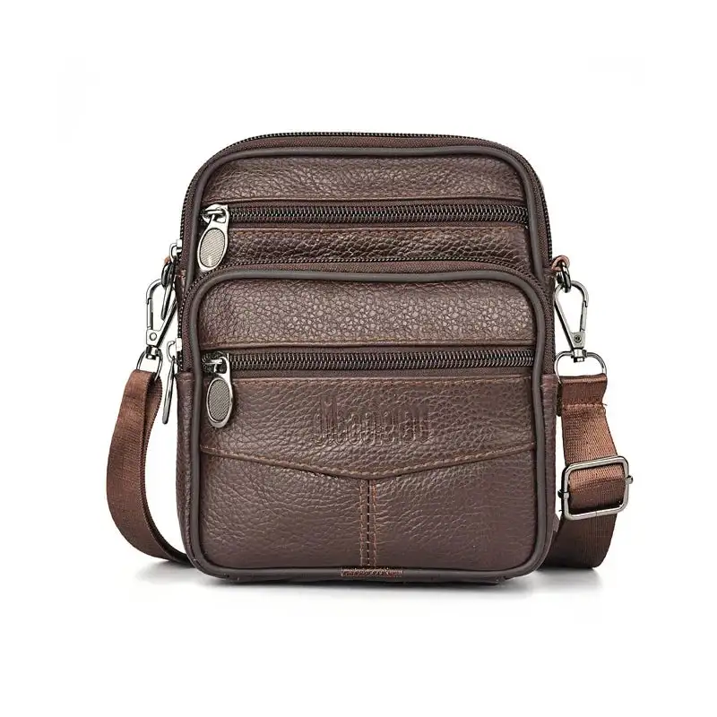 Classic Brown Leather Everyday Messenger Bag