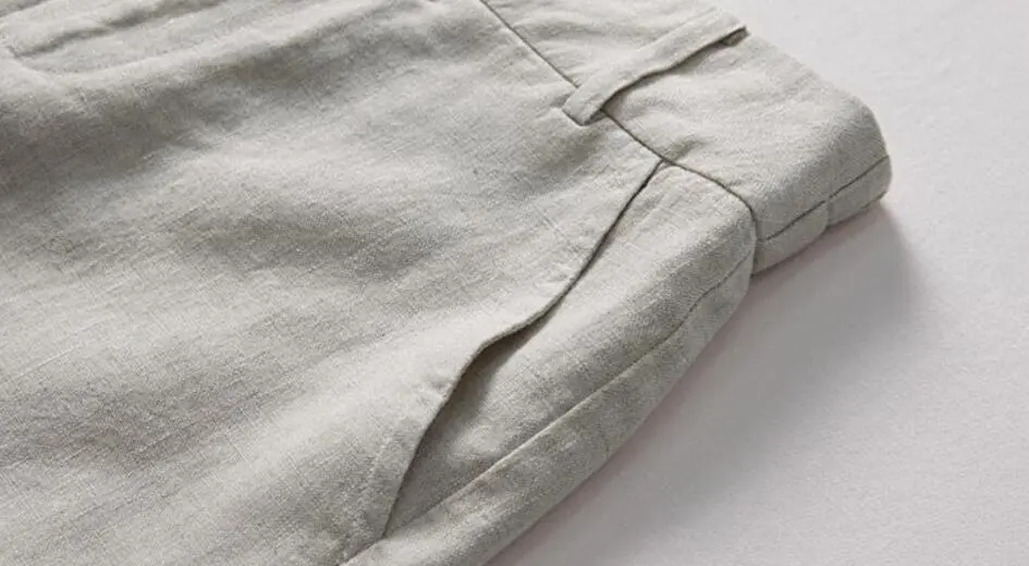 Statement Linen Cotton Wide Leg Elastic Waist Pocketed Trousers