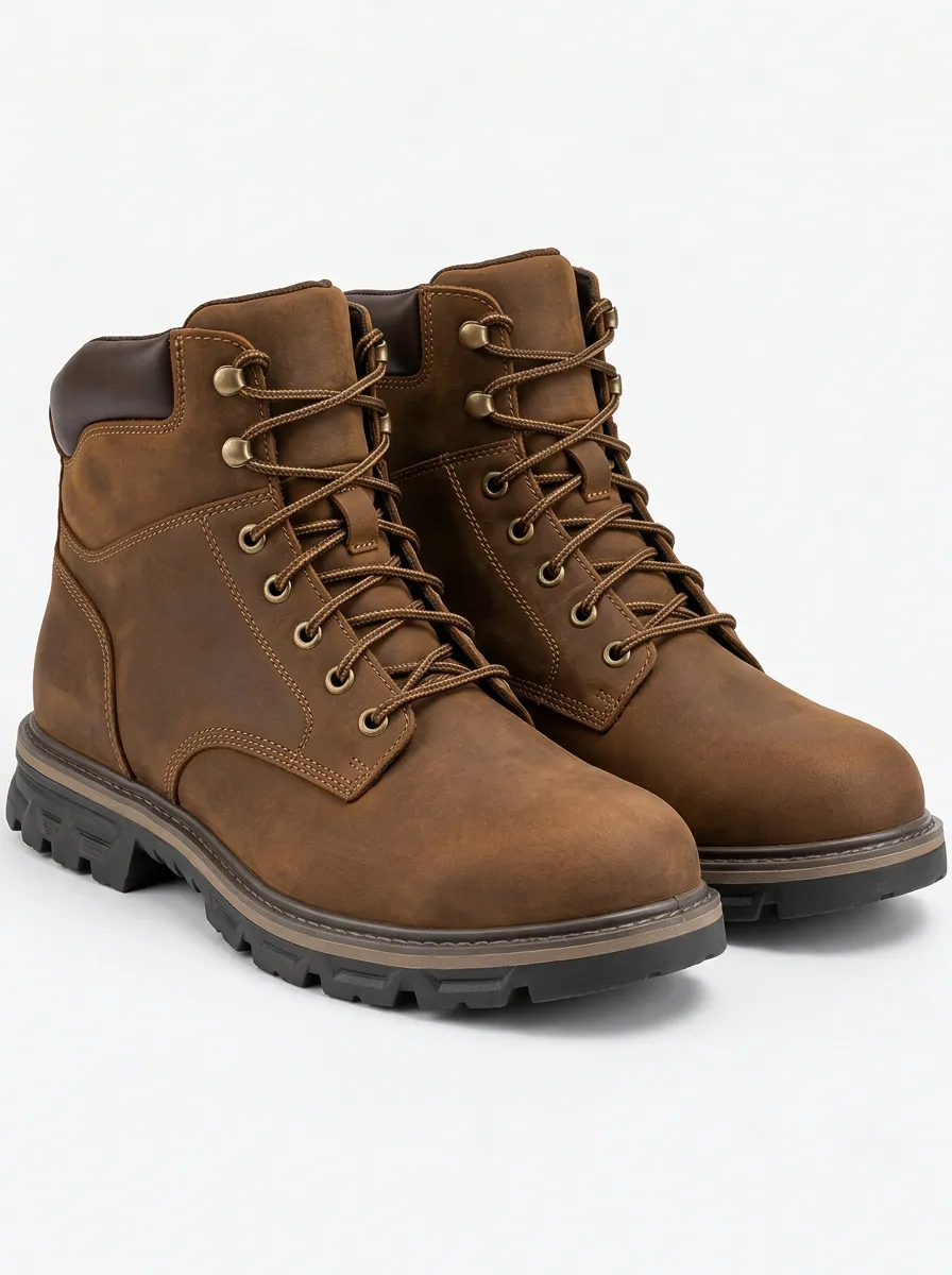 Men's Waterproof Brown Workwear Boots