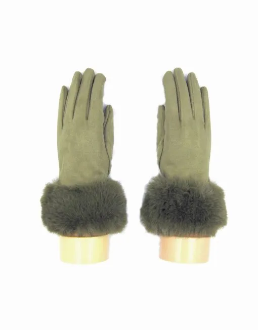 Classic Faux Fur Trim Gloves