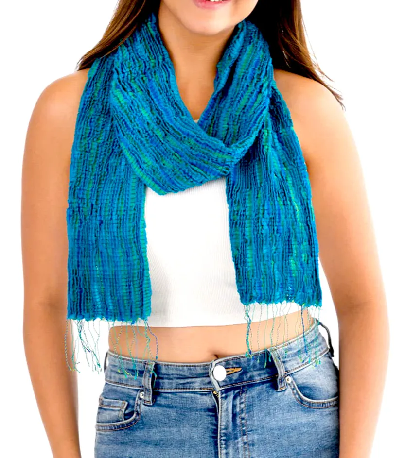 Elegant Silk Wool Scarf