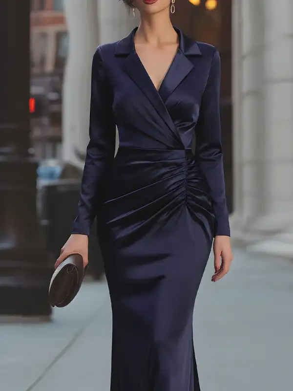 Pleated Long Maxi Dress