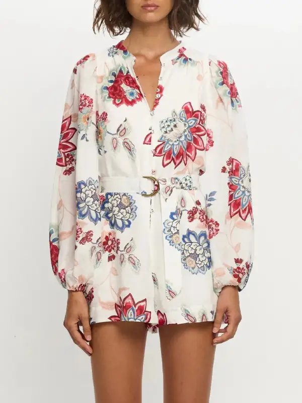 Easygoing Floral Jumpsuit Romper
