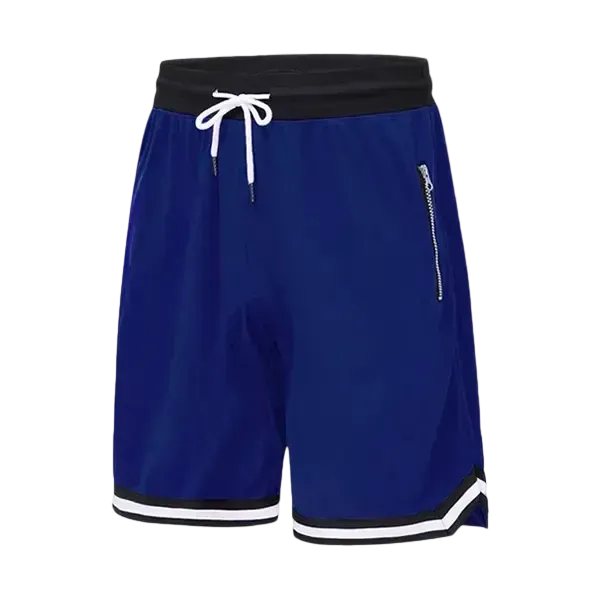 Men’s casual athletic shorts with zippered pockets