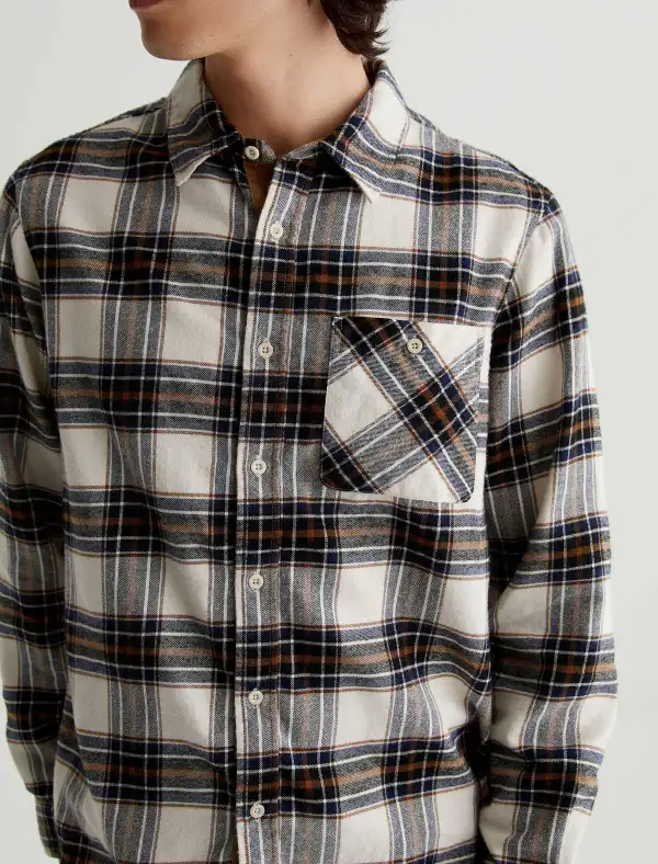 Men's Flannel Button-Up Shirt