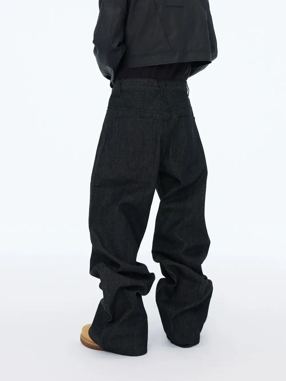 Multi-Button Wide Jeans