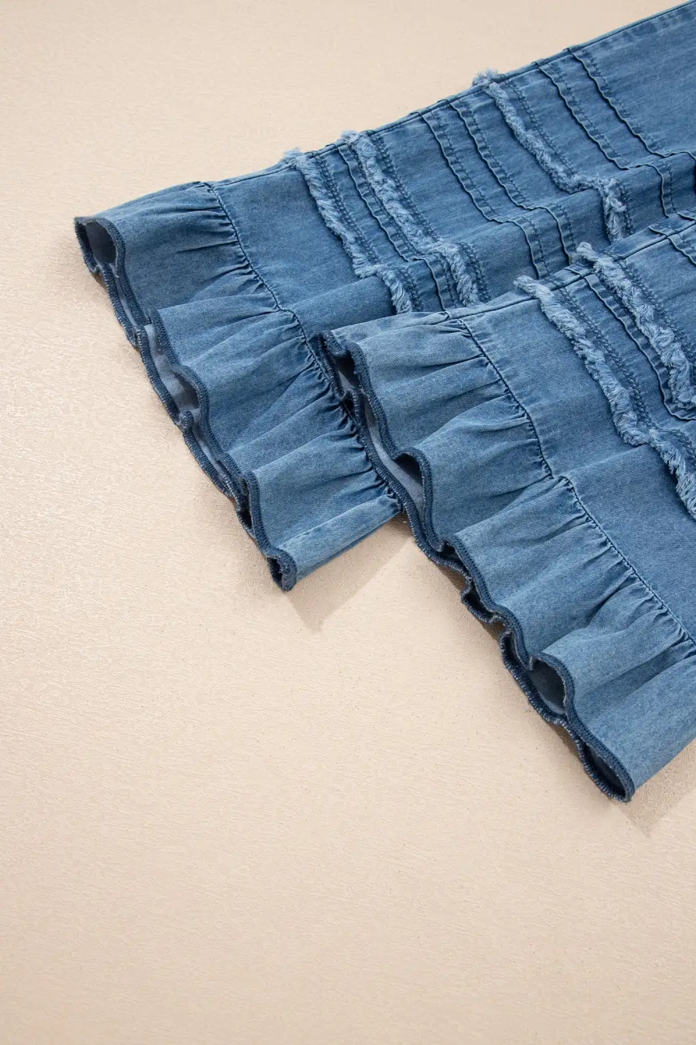 Relaxed Fit Wide Leg Casual Jeans