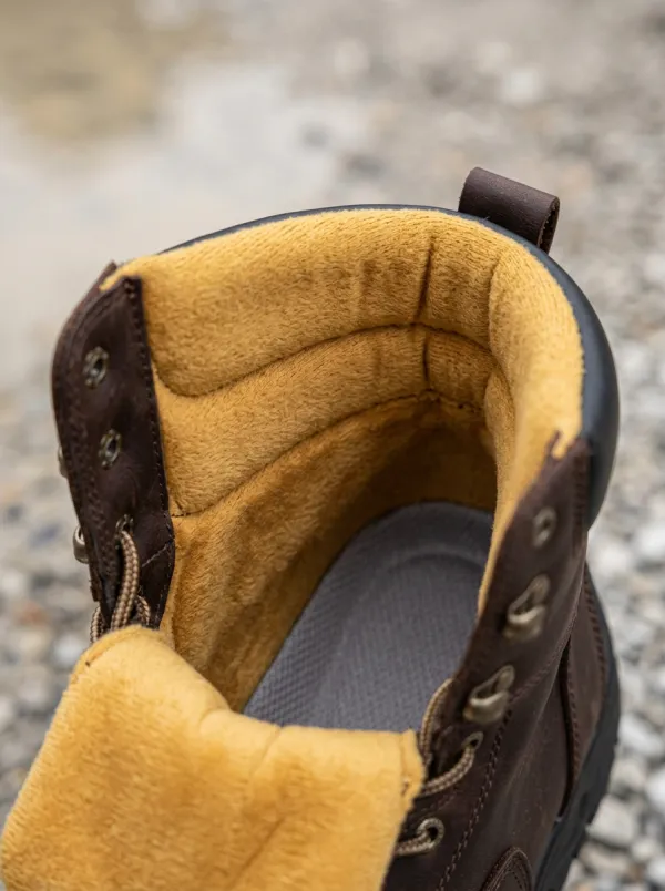 Workday Leather-Look Men's Waterproof Work Boots