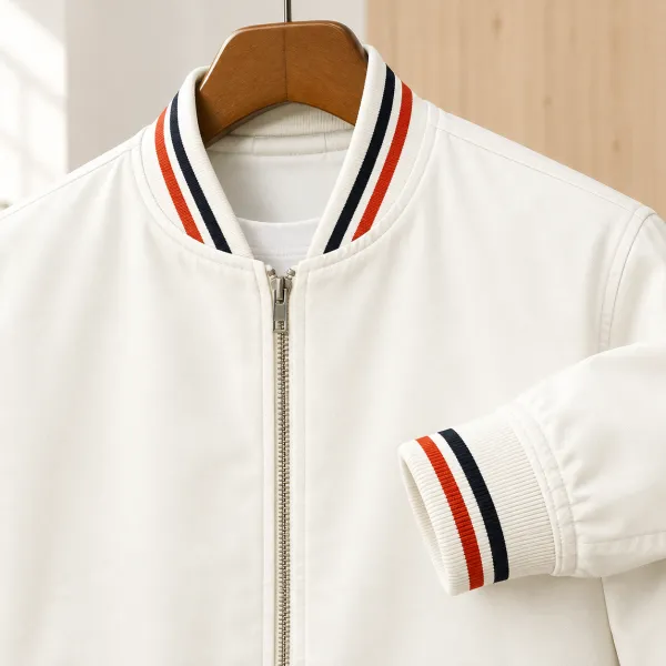 Striped Bomber Jacket