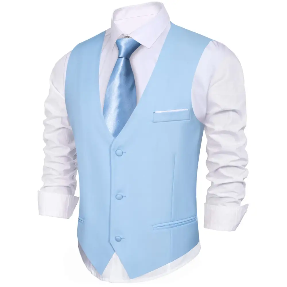 V Neck Casual Silk Dress Vest