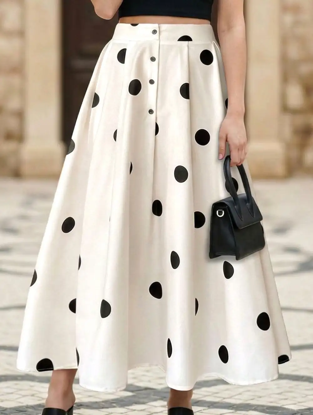 Polka Dot Maxi Skirt