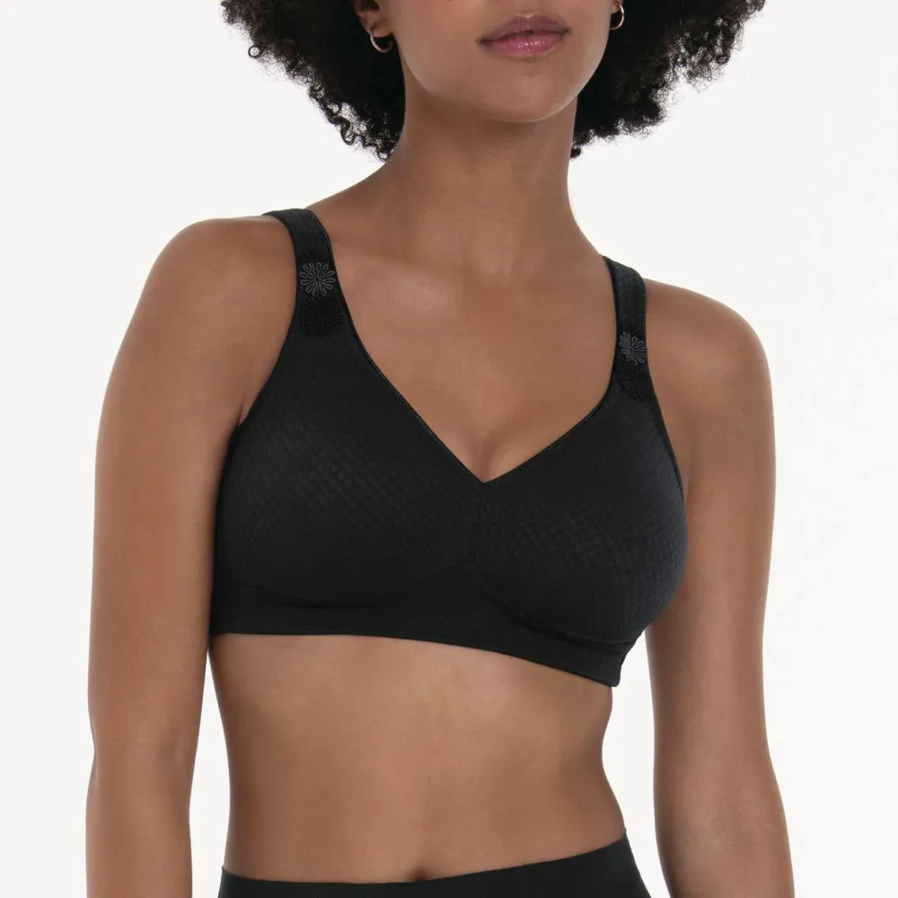Women's Wireless Molded Seamless Jacquard Fuller Bust Bra