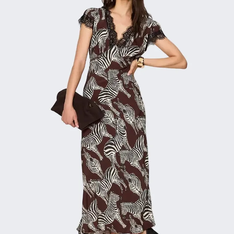 Classic Cap-Sleeve Women's Maxi Dress