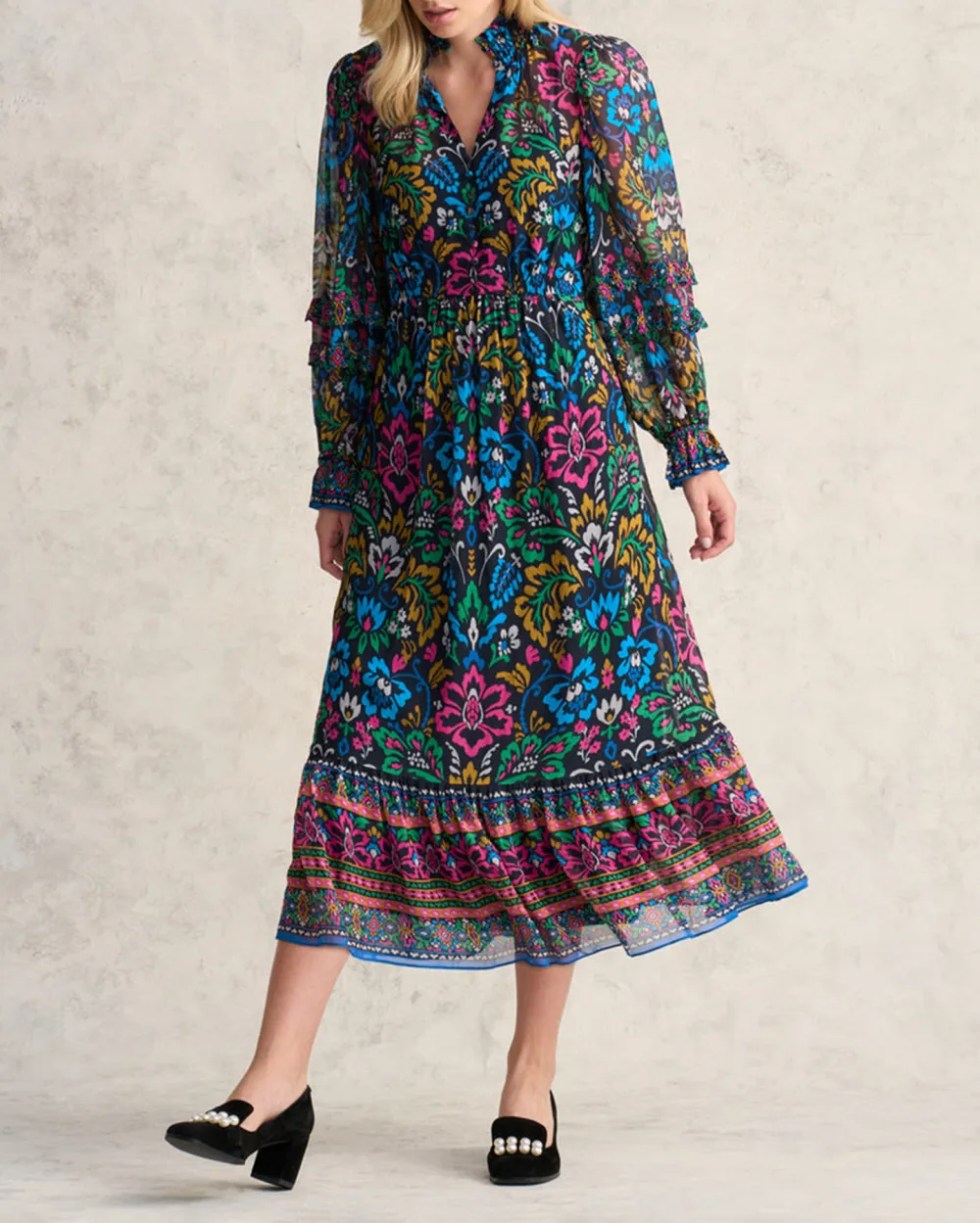 Printed Midi Dress