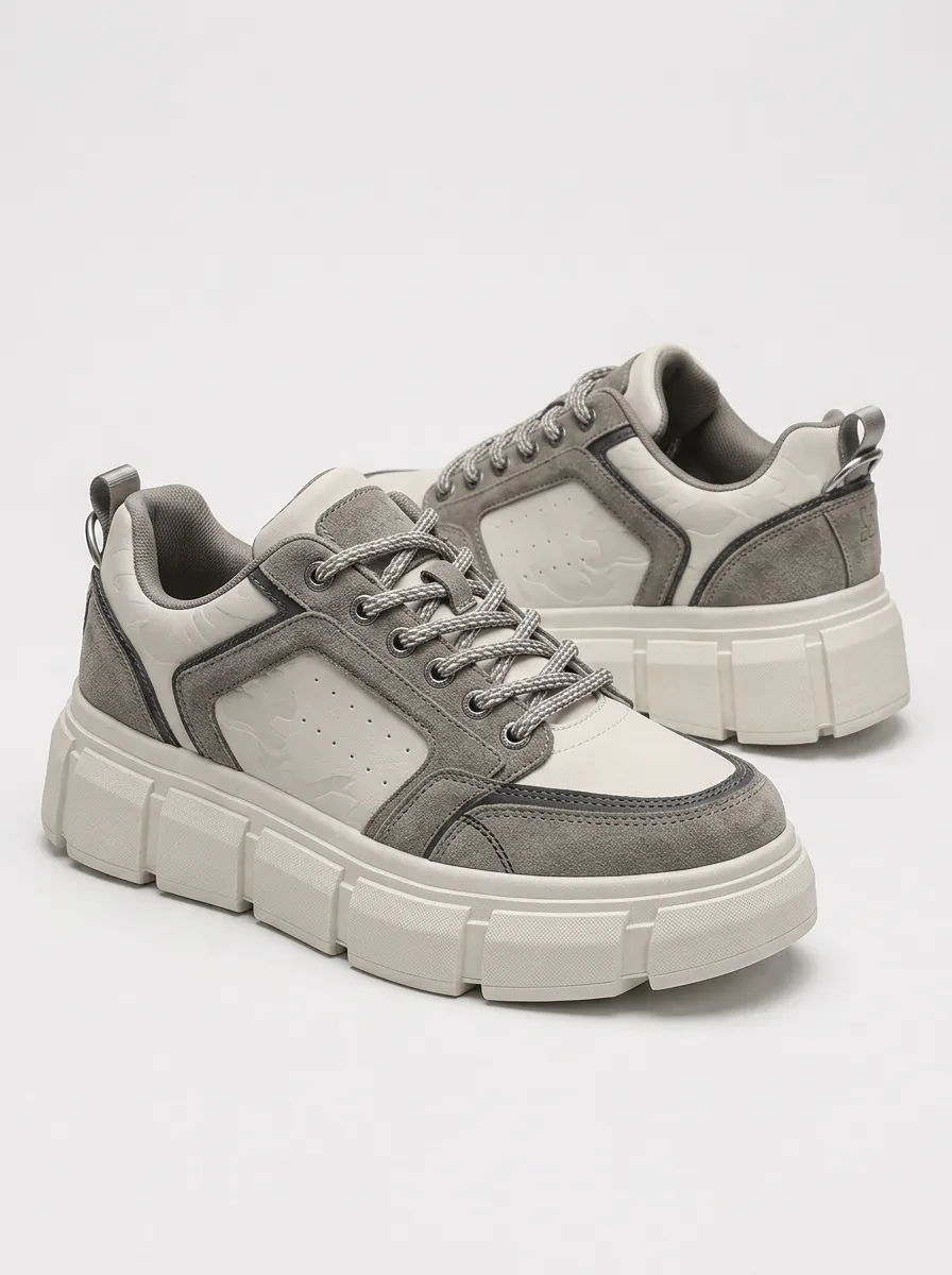 Men's Refined Casual Streetwear Patchwork Patterned Expressive Skate Shoes