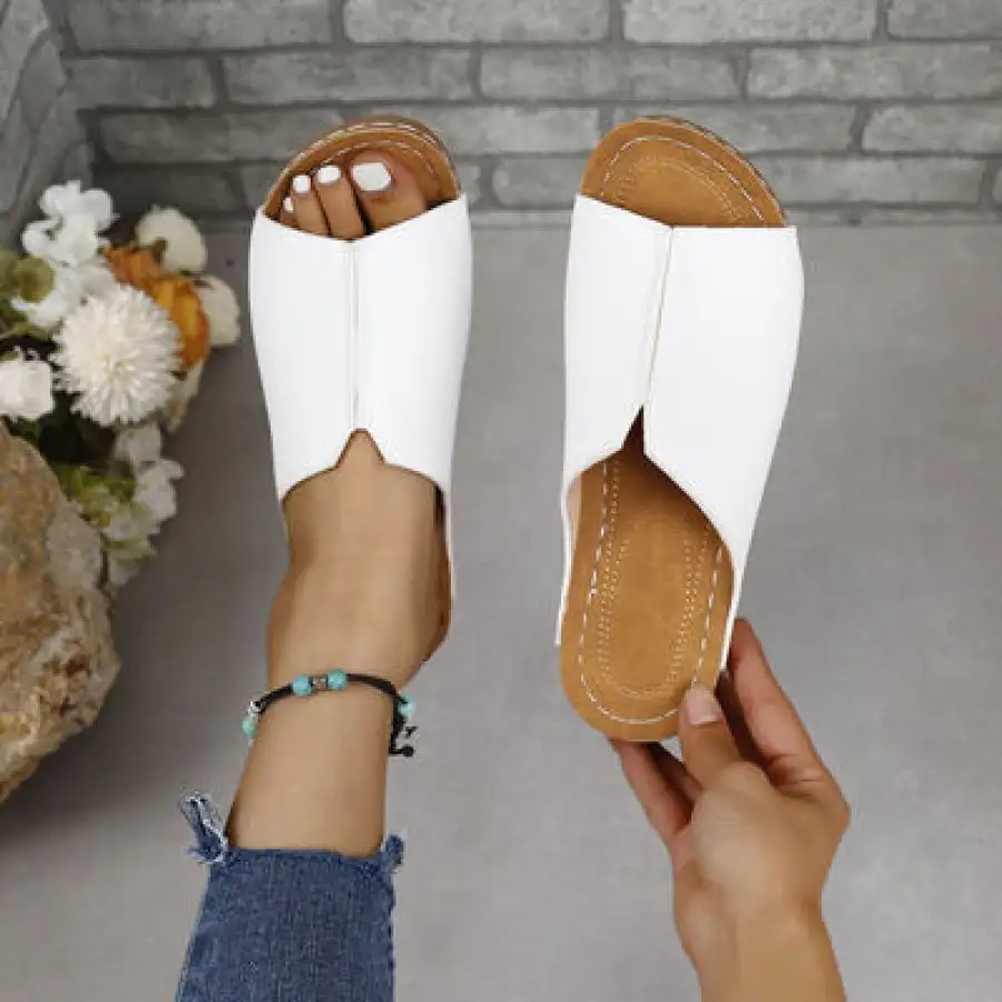 Pu Leather Open Toe Sandals
