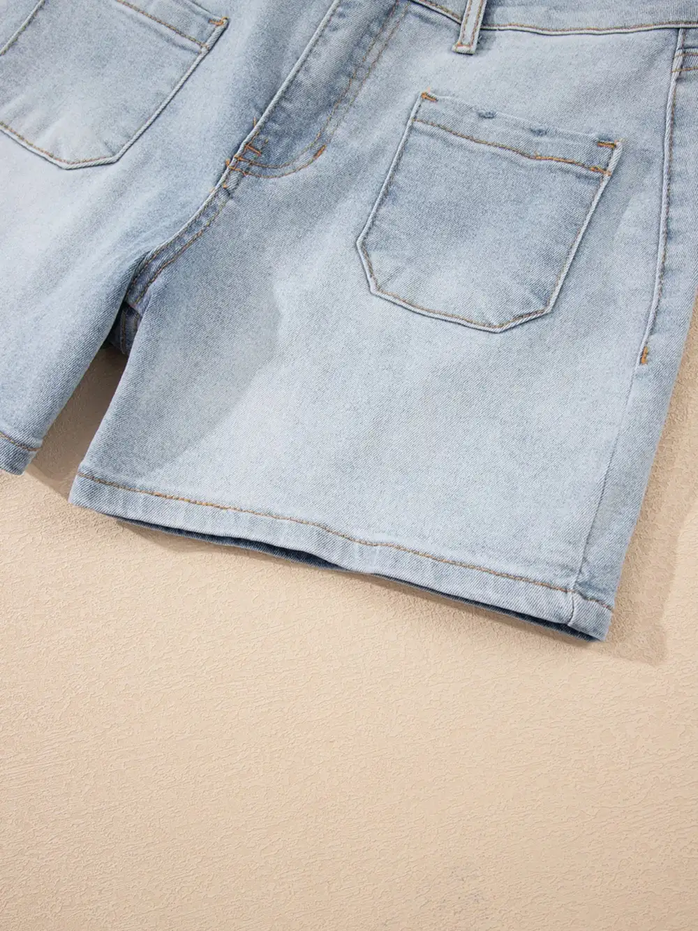 Wash High Rise Shorts Denim Pants