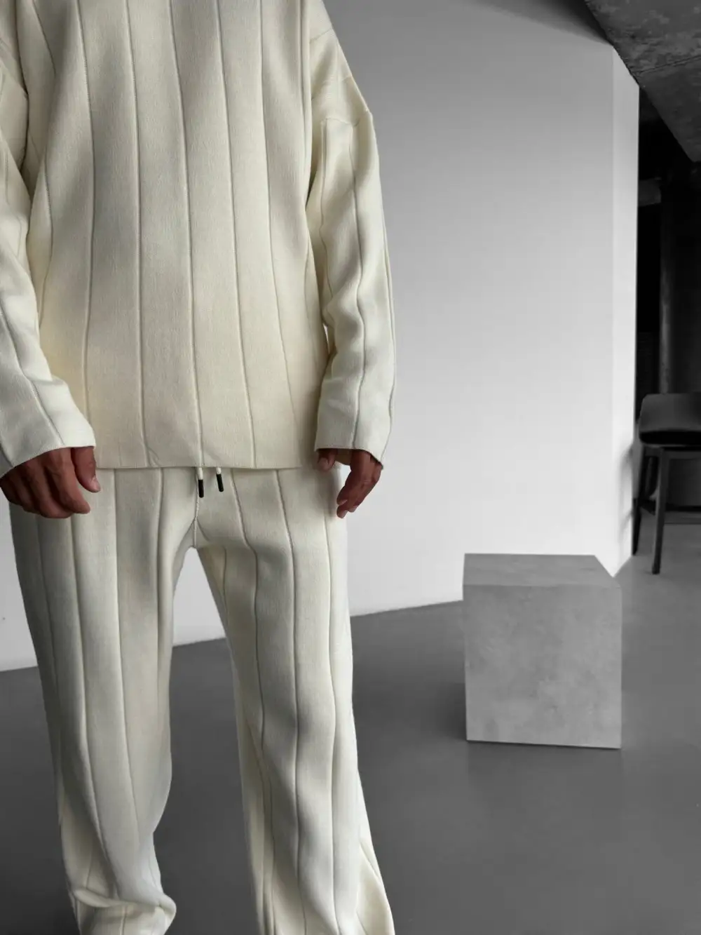 Studio Relaxed Knit Sweatshirt