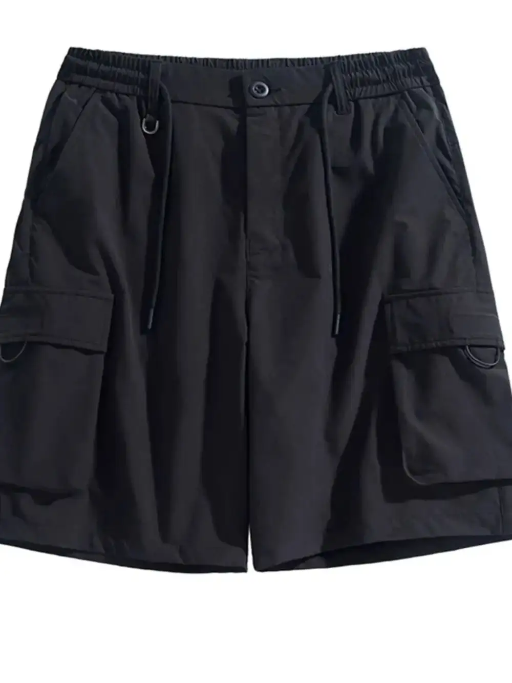 Drawstring Pocket Detail Cargo Washed Casual Shorts