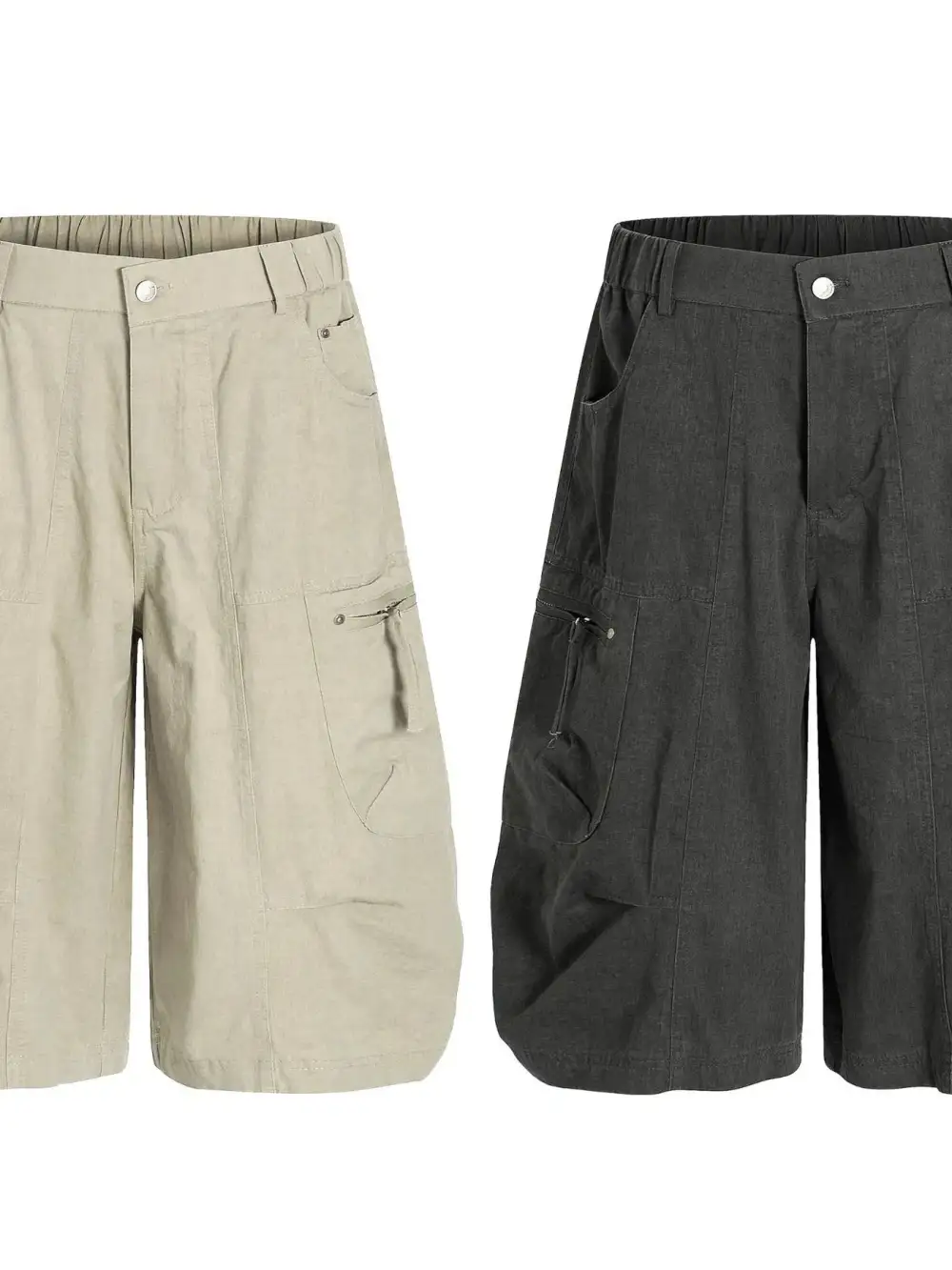 Relaxed Fit Washed Cargo Shorts