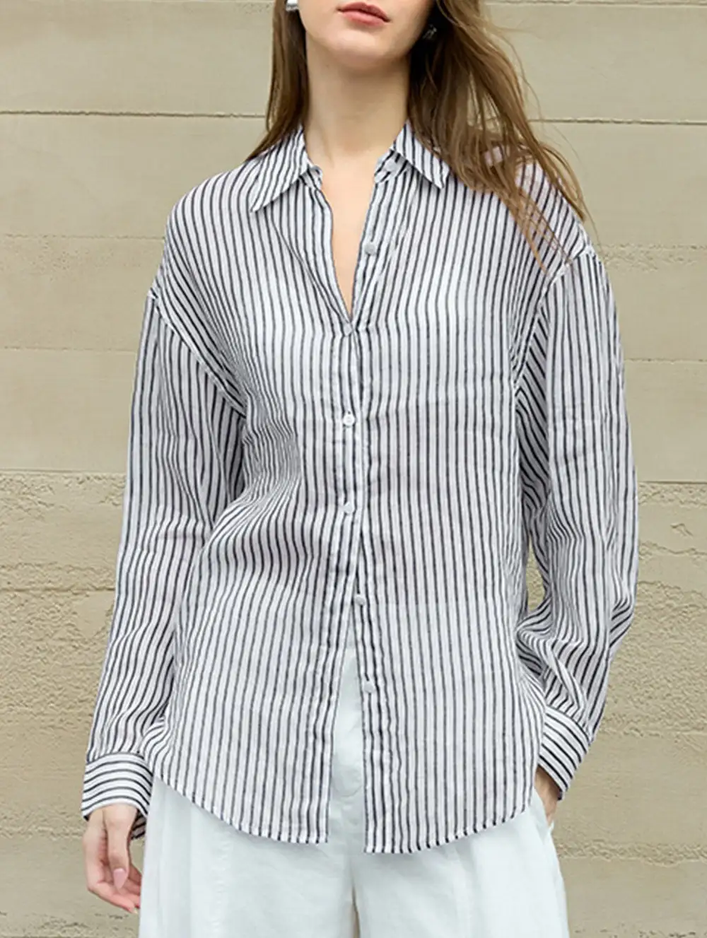 Ramie Striped Lightweight Top