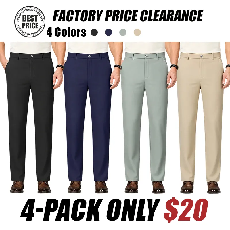 Men's High Stretch Straight Fit Pants