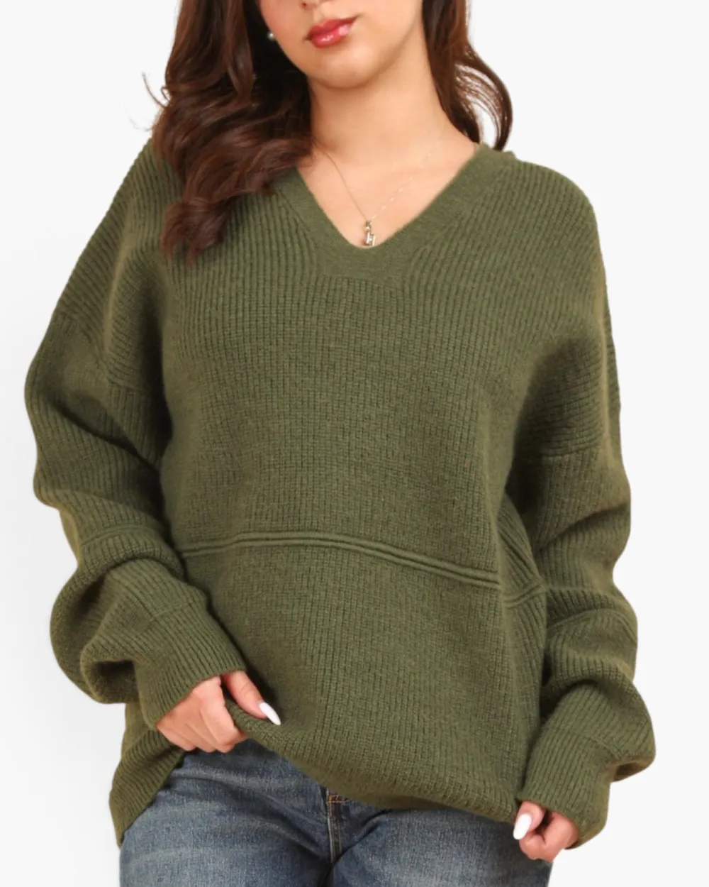 Modern Hooded V-Neck Sweater