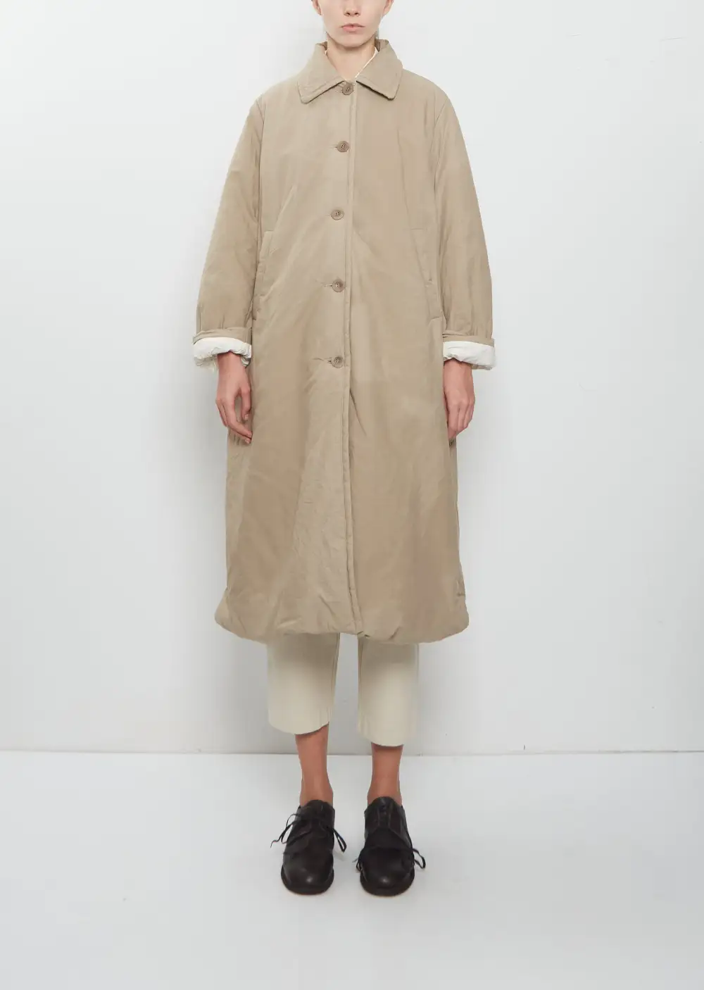 Women's Classic Padded Oversized Single Breasted Coat