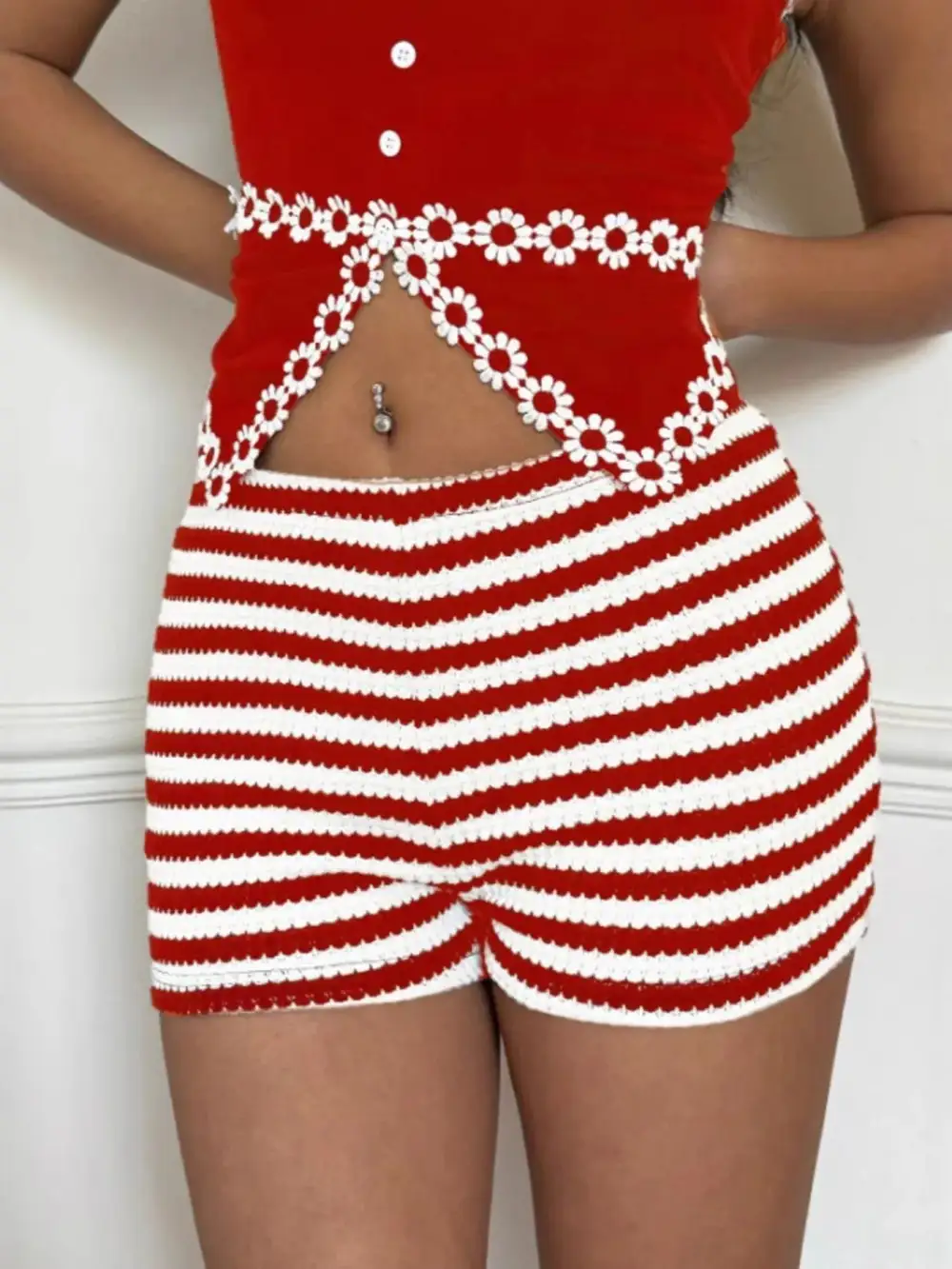 Everyday Striped Casual Shorts