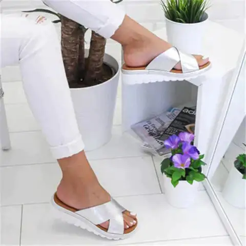  Cross Strap Slip On Sandals Apparel